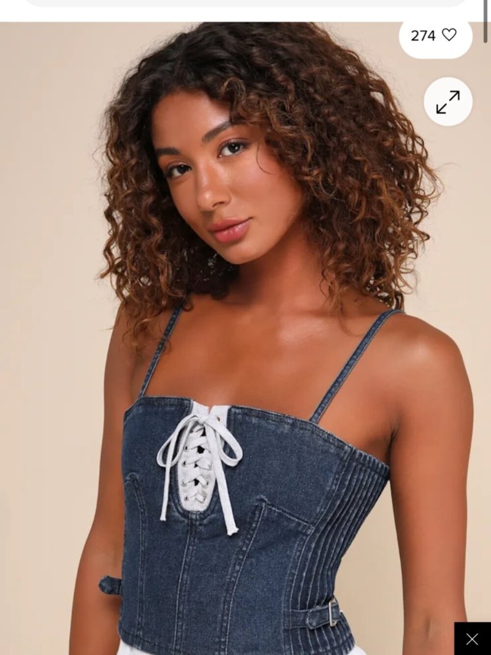 Lulu's Denim Corset Top